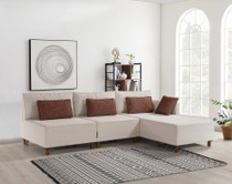 Kutna sofa na razvlačenje Matris Desno - Bež