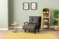 Kauč na razvlačenje s 1 sjedištem Sento jednokrevetna - tamno siva