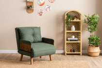 Kauč na razvlačenje s 1 sjedištem Cosmo jednokrevetna - zelena