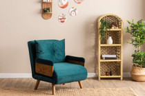 Kauč na razvlačenje s 1 sjedištem Cosmo Single - Petrolej zelena