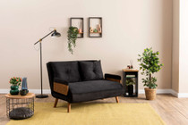 Kauč na razvlačenje s 2 sjedišta Cosmo dvosjed - crni