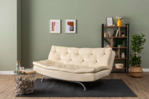 Kauč na razvlačenje s 3 sjedišta Rivo - Krema Kauč na razvlačenje s 3 sjedišta Rivo - Krema