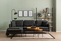 Kutna sofa Reya - Tamno siva