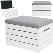 Wooden pouffe - chest 3636