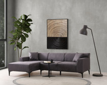 Kutna sofa Novi kutak Petre L - antracit
