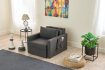 Kauč na razvlačenje s 1 sjedištem Saros - Antracit