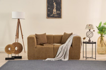 Sofa s 2 sjedala Raks - smeđa