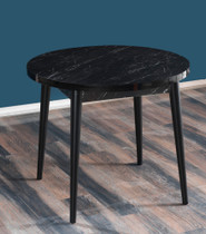 Blagovaonski stol Stil Bendir - Crni, Bijeli