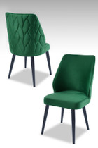 Set stolica (2 komada) Pufi - zelena, crna