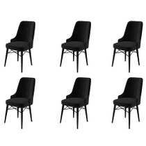 Set stolica (6 dijelova) Pare - crna