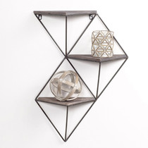 Dekorativna drvena zidna polica Wr044