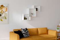 Zidna polica srebrno-bijela