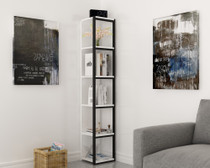 Polica za knjige u Teksasu - crna, bijela