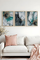 Dekorativna uokvirena MDF slika (3 komada) Huhu472 - 30 x 40