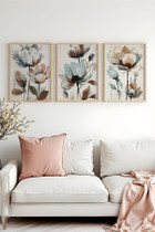 Dekorativna uokvirena MDF slika (3 komada) Huhu478 - 30 x 40