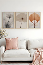 Dekorativna uokvirena MDF slika (3 komada) Huhu481 - 30 x 40