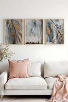 Dekorativna uokvirena MDF slika (3 komada) Huhu477 - 50 x 35