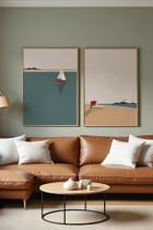 Dekorativna uokvirena MDF slika (2 komada) Huhu486 - 50 x 70