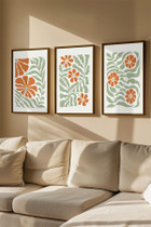 Dekorativna uokvirena slika (3 komada) Artvmodel9-Kahve