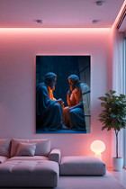 Dekorativno slikanje kaljenog stakla Hhlneon0014 - 50 x 70