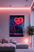 Dekorativno slikanje kaljenog stakla Hhlneon0030 - 50 x 70