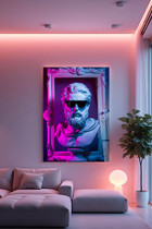 Dekorativno slikanje kaljenog stakla Hhlneon005 - 50 x 70