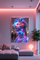 Dekorativno slikanje kaljenog stakla Hhlneon0016 - 70 x 100