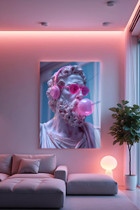 Dekorativno slikanje kaljenog stakla Hhlneon007 - 70 x 100