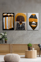 Dekorativna slika na platnu (3 komada) Ersycnvs5 - 70 x 100
