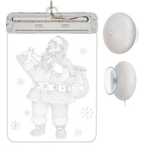 Vitraž LED 3D- Djed Mraz