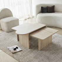 Set stolića za kavu Pariz - bronca, travertin