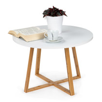 Moderni skandinavski stolić za kavu 60 cm bambus, ModernHome