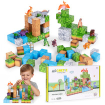 Set magnetnih kockica za djecu 114 komada – dinosauri