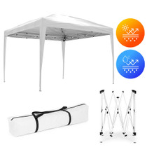 Vrtni paviljon šator 3x3 m, pop-up sjenica za vrt ili terasu, bijela, MultiGarden