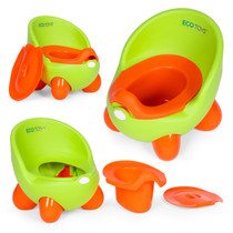 Dječji WC stolac sa uklonjivim umetkom, neklizavim nogama, zeleni, ECOTOYS