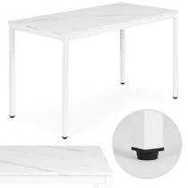 Kuhinjski stol / Radni stol 120x60 cm za 4-5 osoba Bijeli mramor ModernHome