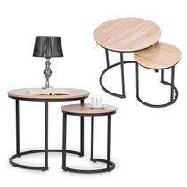 Set od 2 okrugla stolića loft dizajn ModernHome