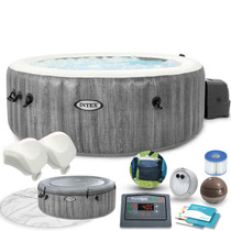 Napuhavajući spa bazen sa hidro masažom za 4 osobe 196x71 cm WIFI INTEX 28440