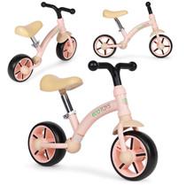 Balansna bicikla za djecu, EVA kotači, podesiva sjedala, roza, ECOTOYS