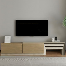 TV stalak - travertin, topli hrast