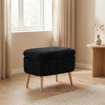 Pouffe Mini Oslo Linen - Toscano Black