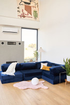 Kutna sofa na razvlačenje Kanyon - tamnoplava