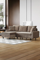 Kutna sofa Flavia - Smeđa