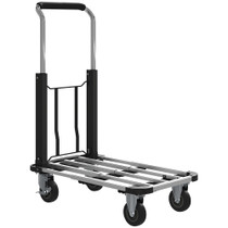 Sklopiva transportna kolica nosivosti 150 kg, s proširivom platformom, crna