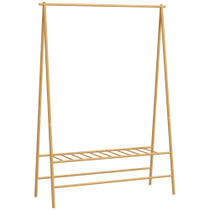Stalak za odjeću od bambusa s policom za obuću 116 × 43,5 × 160 cm, prirodna