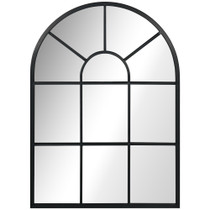 Zidno ogledalo s metalnim okvirom 70 × 50 cm, crno