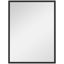 Zidno pravougaono ogledalo s okvirom od MDF-a 60 × 80 cm, crno