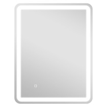 Ogledalo za kupatilo s LED osvjetljenjem 70 × 90 cm, srebrno