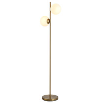 Podna lampa s 2 staklena sjenila i 2 grla E27, bez sijalica