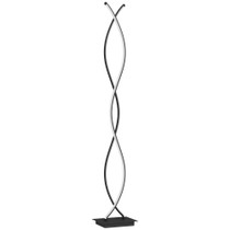 Podna lampa s dvostrukom spiralom, LED, s regulacijom svjetla, crna